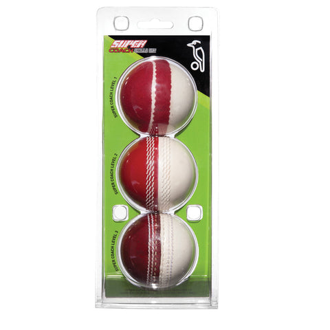 KOOKABURRA SUPER COACH 3PACK RED/WHITE