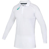 ASICS 21 CRICKET PLAYING SHIRT WHITE LONG SLEEVE